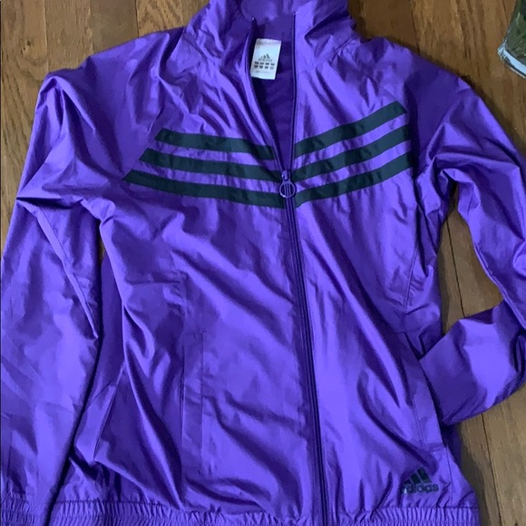 🌬 NWOT Adidas throw back style wind breaker ❤️ - Picture 2 of 8